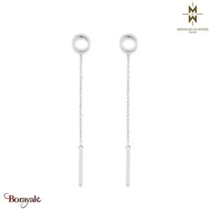 Boucles d'oreilles en acier inoxydable  Merveilles du monde