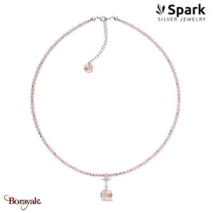 Collier Spark Fino cristal autrichien sur argent A0285RQ
