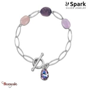 Bracelet Spark Sassolino cristal autrichien sur argent A0299MIX