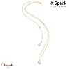 Collier Spark Back cristal autrichien sur argent doré G0282W