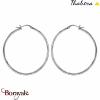 Boucles d'oreilles THABORA créoles simples fils ronds, 30 mm acier