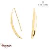 Boucles d'oreilles ENTASIS Pierre Lannier BJ20A2201 acier poli de couleur or