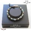 Bracelet Prosperite Lauren Steven Labradorite Perles de 6 mm Taille M 19,5 cm