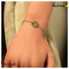 Bracelet Thabora fleur centrale motif fleurs monté sur chaîne - réf. T121259J