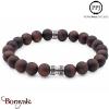 Œil de taureau mat: Bracelet Pierres fines 8 mm PPJ Taille XL