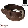 Ceinture Kaszer Indiana en cuir de buffle pleine fleur marron moyen