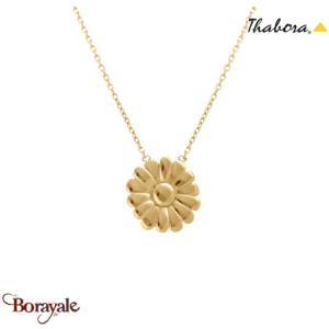 Collier Thabora acier fleur motif fleurs - réf. T131259J
