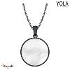 Collier Nacre Noir Yola Nature femme