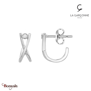 Boucles d'oreilles La Garçonne Diamant Etats d'âme argent 20400021