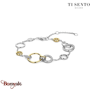 Bracelet TI Sento Hexagone femme 23047ZY