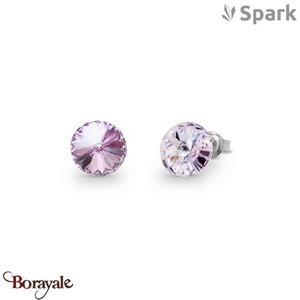 Boucles d'oreilles Spark Sweet Candy 8mm cristal autrichien sur argent A129M