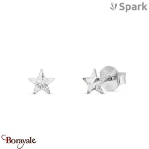 Boucles d'oreilles SPARK With EUROPEAN CRYSTALS  : Small Star - Cristal blanc