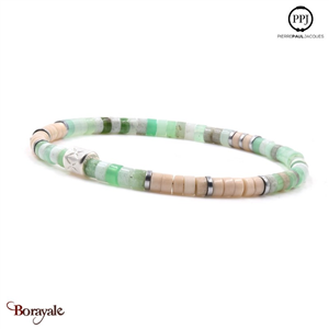 Chrysocolle fossile: Bracelet Heishi PPJ Taille XL