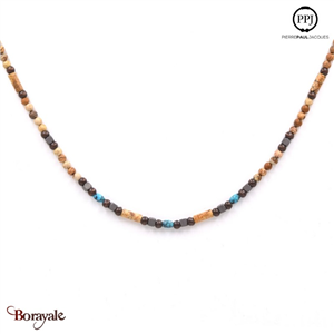 Jaspe Paysager - Turquoise : Collier Heishi PPJ Taille XL