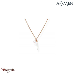 Collier Collection : Porte Bonheur, Argent Rose Amen Bijoux CLCORB