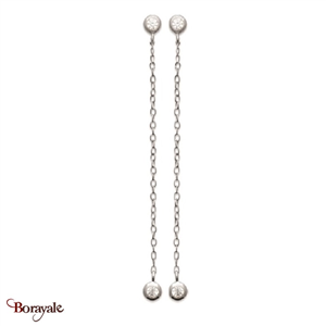Boucles d'oreilles argent 925° rhodié Borayale Collection CN1587810