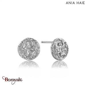 Coins, Boucles d'oreilles Argent plaqué rhodium  ANIA-HAIE E009-04H