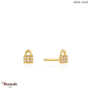 Under Lock & Key, Boucles d'oreilles Argent plaqué Or 14 carats ANIA-HAIE E032-0