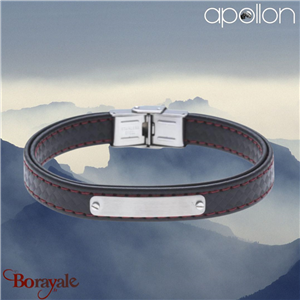Bracelet Acier et cuir Synthétique, Collection: homme APOLLON