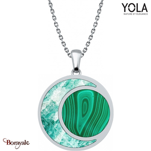 Collier Amazonite et malachite Collection Féminité YOLA NATURE