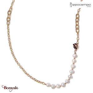 Collier Ippocampo Oro Perla  bronze plaqué or jaune IPOP02