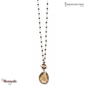Collier Ippocampo Pépite  bronze plaqué or rose IPPT01