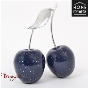 Cerise Double Décorative Esthel 41 cm Bleu Nuit - Home Edelweiss JA154