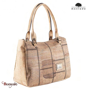 Sac à main en liège made in Portugal Montado Naturel et naturel foncé