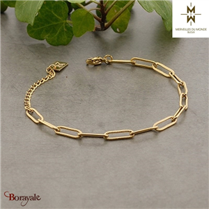 Bracelet en Acier doré Merveilles du monde