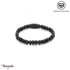 Bracelet Rebel & Rose Collection : Variations All-Black Taille L RR-60107-B-L
