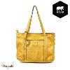 Sac épaule Bear Design en Cuir de vachette lavé Tabac Collection : Lavato
