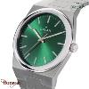 Montre Homme Orlam Elan cadran vert bracelet acier argenté étanche 10 ATM ORSSBE