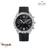 Montre Homme Orlam Legende cadran noir bracelet cuir noir étanche 10 ATM ORSSLLE