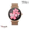 Montre TEKDAY Ronde connectée New 2025 unisexe boîtier rose doré, milanais rose