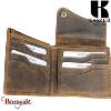 Porte-cartes Kaszer Oregon en cuir de vachette pleine fleur marron naturel