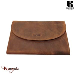Porte monnaie et cartes KASZER collection Oregon Marron naturel 501604-MC6