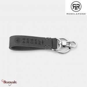 Porte clé Rebel & Rose Collection : Gris foncé Longueur totale 11 cm RR-025-D