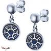 Boucles d'oreilles Lapis Lazuli Acier Yola Nature femme