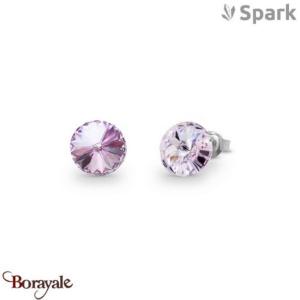 Boucles d'oreilles SPARK With EUROPEAN CRYSTALS  : Sweet Candy 8mm - Violet