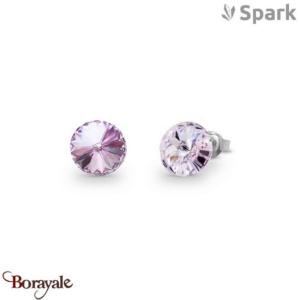 Boucles d'oreilles Spark Sweet Candy 8mm cristal autrichien sur argent A129M