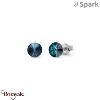 Boucles d'oreilles SPARK With EUROPEAN CRYSTALS  : Sweet Candy 6mm - Bleu Montan
