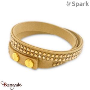 Bracelet SPARK With EUROPEAN CRYSTALS  : Les Intemporelles - doré