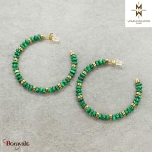 Boucles d'oreilles en Acier doré Merveilles du monde