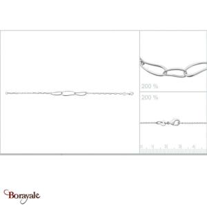 Bracelet argent 925° rhodié Borayale Collection : Les essentielles