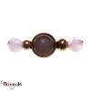 Collection Perles Bracelet YOLA perles et acier rose doré Quartz roze IG-329