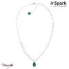 Collier Spark Baroque cristal autrichien sur argent A0274EM