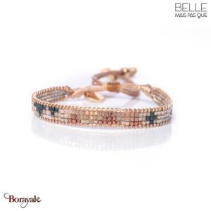 Bracelet Belle mais pas que, Mexican Pink, Perles de miyuki dorées à l'or fin
