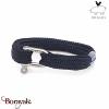 Bracelet PIG & HEN Sharp Simon Bleu Marine Acier Taille : L (20cm)