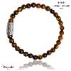 Bracelet Lauren Steven Perles Œil De Tigre LSB06M098