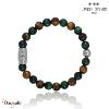 Bracelet Lauren Steven Prospérité Œil De Tigre et Œil De Tigre Vert LSB08M150